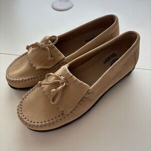 Dexter Sport Mocs Women's Size 7 Wide‎ Tan Tumbled Nubuck Comfort Loafers